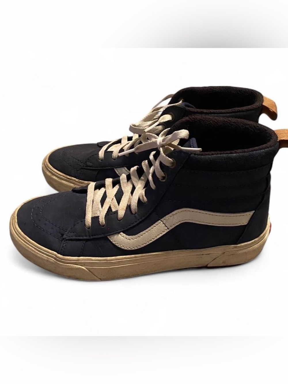 Vans Blue MTE High-Top Sneakers with White Stripe